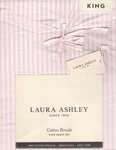Laura Ashley King Sheet Set Oxford Stripe Pink 4PC Cottage Farmhouse Shabby Chic. Fixed Price $83.69.