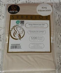 Nip Superior Ivory King Size Pillowcase Set 1200 Tc Egyptian Cotton Oeko Tex. Fixed Price $27.99.