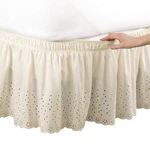Eyelet Bed Ruffle, White, Twin Full. Fixed Price $29.99.