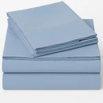 Exotic Linen Size Sheets Set 4 Piece QUEEN-10", Light Blue Solid. Fixed Price $83.99.