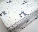 Modern Southern Home Mini Polka Dot Deer Cotton Flannel Queen Sheet Set New. Fixed Price $45.60.