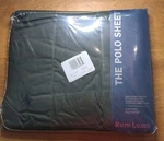 Ralph Lauren Vtg Twin Flat Sheet Dark Olive Branch Embroidered Pony Cotton Usa. Fixed Price $24.95.