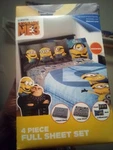 Minions Microfiber Full Size Sheet Set Soft Universal Pillow Case Kids Bedroom. Fixed Price $45.00.