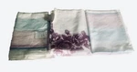 Vintage Rare Soviet Union Linen Flat Sheet White/pink/blue Striped 3PCS Set Nwt. Fixed Price $170.00.