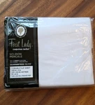 First Lady Double Full Flat Sheet Percale White No Iron 81X96 New. Fixed Price $12.80.