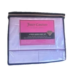 Juicy Couture The Ros Collection Queen Satin Sheet Set Pink Wrinkle Resistant. Fixed Price $14.40.
