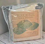 Pure Beech Jersey Knit Sheet Twin Set 100% Modal Soft Bedding Beige Taupe New. Fixed Price $89.95.