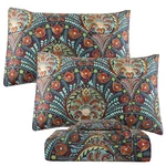 Lady Ann Bohemian Sheet Set, Paisley Colorful Bed Queen, 05. Fixed Price $132.99.