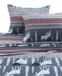 Tribeca Living WIRE170SHEETQU Winter Reindeer Flannel Deep Pocket Set,. Fixed Price $80.69.
