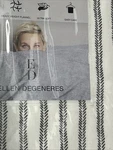Ellen Degeneres King Sheet Set Nip 100% Cotton Flannel Black White Striped. Fixed Price $99.00.