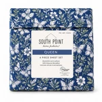 South Point Queen 6 Piece Sheet Set Blue Butterfly Floral Microfiber New. Fixed Price $31.49.