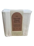 Queen Ultra Soft Flannel Sheet Set White - Threshold. Fixed Price $19.99.