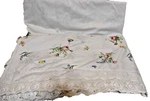 Martex Atelier Queen Flat Sheet With Eyelet Trim Floral West Point Pepperell Usa. Fixed Price $14.99.