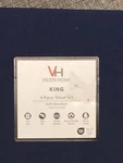 Videri Home King Sheet Set 4-PIECE Blue New Soft Luxury Bedding. Fixed Price $39.50.