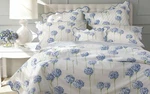 $297 Matouk Lulu Dk Charlotte Percale Twin Flat Sheet Scallop Blue Allium Flower. Fixed Price $269.00.