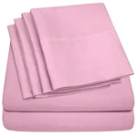 Sweet Home Collection Sheets Pink - 6 Piece 1500 Supreme Queen,. Fixed Price $47.40.