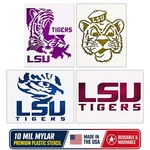 Lsu Tigers Stencil College Football, Sports Fan Art, Craft, Wall Decor Design. Fixed Price $24.99.