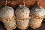 Chf Mfg., Inc. Set Of 3 Paisley Multicolor Silk Bolster Bed Pillows. Fixed Price $150.00.