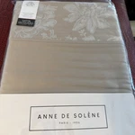 Anne De Solene Queen Flat Sheet Calliope Floral Jacquard Grey Cotton Sateennew. Fixed Price $89.99.