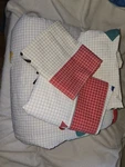 Vtg Cannon Grid Geometric Graphic Full House Home Alone Twin Sheets 4 Pc Set 90S. Fixed Price $245.00.