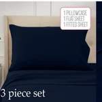 Lalaloom Twin Sheet Set Soft Microfiber Luxury Bedding Extra Deep Po Navy. Fixed Price $21.90.