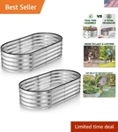 Weather-resistant Galvanized Garden Beds 4X2X1 Ft 2-PACK For Your Dream. Fixed Price $71.99.