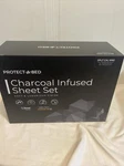 Protect-a-bed Charcoal Infused Sheet Set Gray Split California King. Fixed Price $19.99.