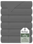 Royale Linens 6 Pack Bulk Flat Set - Top Soft 1800 Microfiber .... Fixed Price $58.58.