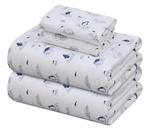 Flannel Sheets Size Set - Soft & Comfy Deep Pocket Cotton King Penguin Edge. Fixed Price $57.42.
