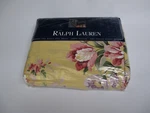 Vintage Ralph Lauren Brooke Cotton Yellow Floral Flat Sheet - Queen. Fixed Price $149.99.