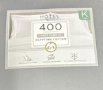 Hotel Signature Sateen Egyptian Cotton 400TC 6PC Sheet Set King Gray Wrinkle. Fixed Price $39.99.