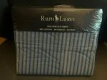 Ralph Lauren Twin Flat Bed Sheet Sorrell Stripe Blue New. Fixed Price $69.99.