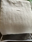 Pottery Barn Belgian Flax Linen Full Sheet Set Flat, Fitted, 2 Pillowcases. Fixed Price $219.00.