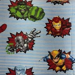 Kids Marvel Comics Super Heroes Squad Toddler Size Flat Bed Sheet Fabric Craft. Fixed Price $15.00.