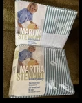 Vtg Martha Stewart Twin Flat Sheet 1 Fitted Green White Stripes Nos. Fixed Price $29.90.