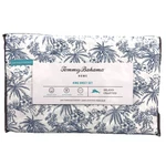 4PC Tommy Bahama Pen & Ink Blue King Sheet Set Hawaiian Palm Trees Plumeria. Fixed Price $124.99.