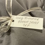 Threshold Queen Sheet Set Solid Color Gray Bedroom Bedding Linens Rectangular. Fixed Price $19.99.