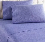 Shavel Home Products - Micro Flannel Sheet Set Traditions Lilac Twin. Fixed Price $40.00.
