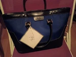 Ralph Lauren Womens Royale Blue Black Classic Fragrances Tote Hand Bag Purse. Fixed Price $45.00.