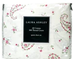Wispy Floral Pink Queen Sheet Set Combed Cotton Laura Ashley Bristol Paisley. Fixed Price $69.62.