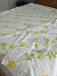 Vtg 1970S Christian Dior Wamsutta Yellow Rose Twin Sheet Flat Fitted Pillow. Fixed Price $19.00.