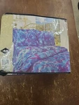 Morgan Home Fashions Cotton Tie Dye Blue Purple Jersey Knit Twin Sheet Set. Fixed Price $29.95.