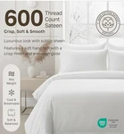 New California Design Den Full Size Sheet Set 600 Ct White 100% Cotton Sateen. Fixed Price $27.00.