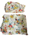 Mickey Mouse Minnie Disney Chores Muslin Bed Full Flat Fitted Sheet Set Vintage. Fixed Price $74.99.