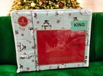 Lenox Snowman Peppermint Candy Cane Christmas 6-PIECE King Bedding Sheet Set New. Fixed Price $60.00.