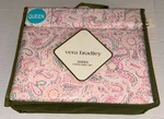 Vera Bradley Queen 6-PIECE Sheet Set Pink & Green Paisley Pattern, Nwt. Fixed Price $41.50.