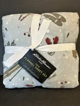 Eddie Bauer Flannel Sheet Set Winter Snow Day Christmas Blue. Fixed Price $47.00.