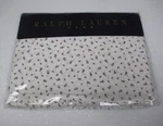 Ralph Lauren Cossette Isadora Black Calico White Floral Ruffled Flat Sheet- Full. Fixed Price $189.99.