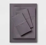 King 400 Thread Count Solid Performance Sheet Set Dark Gray Threshold. Fixed Price $65.00.