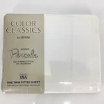 Vintage White Twin Fitted Sheet Percale No Iron Stevens Color Classics Usa Made. Fixed Price $14.95.